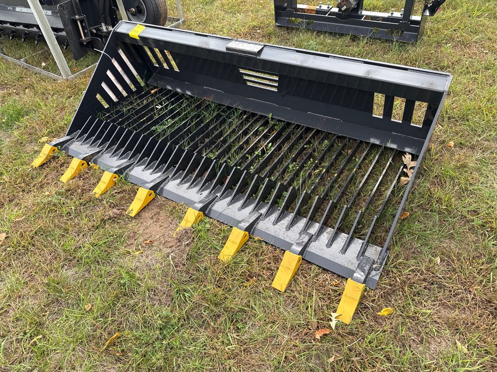 72" skid loader rock bucket