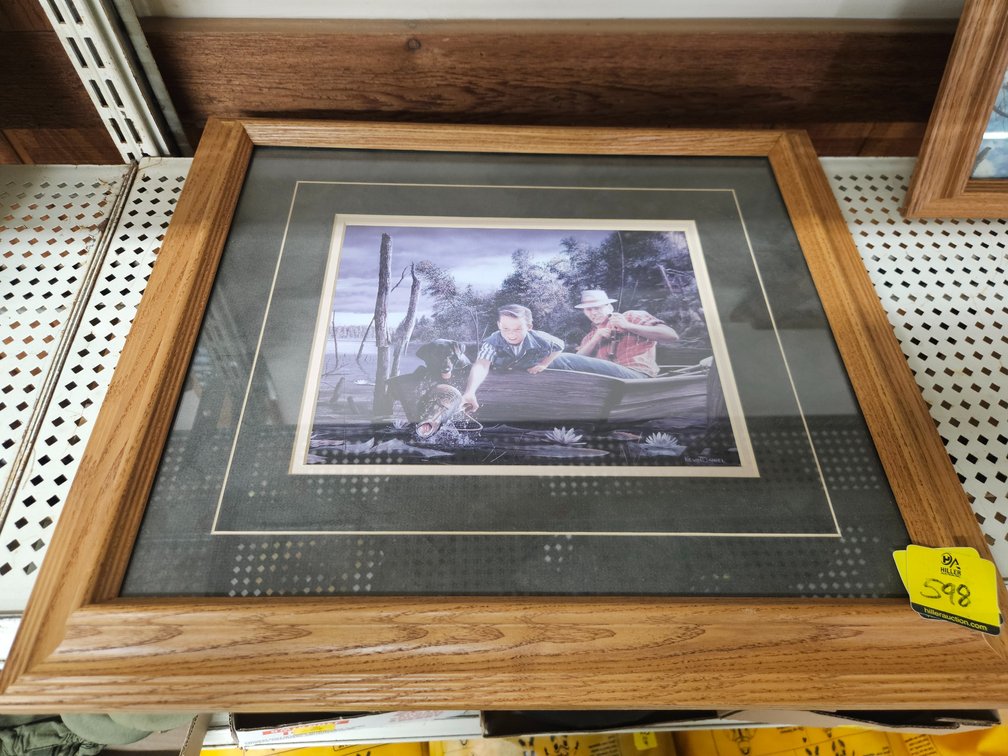 Fishing framed print
