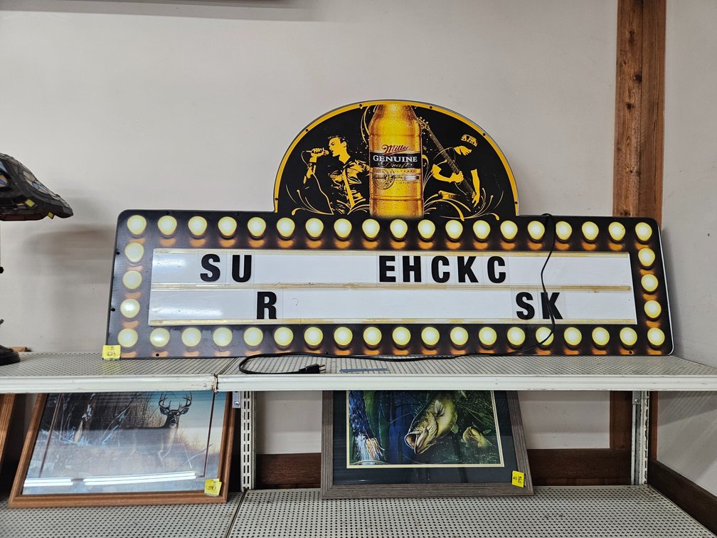 Miller Genuine Lighted Marquee Sign