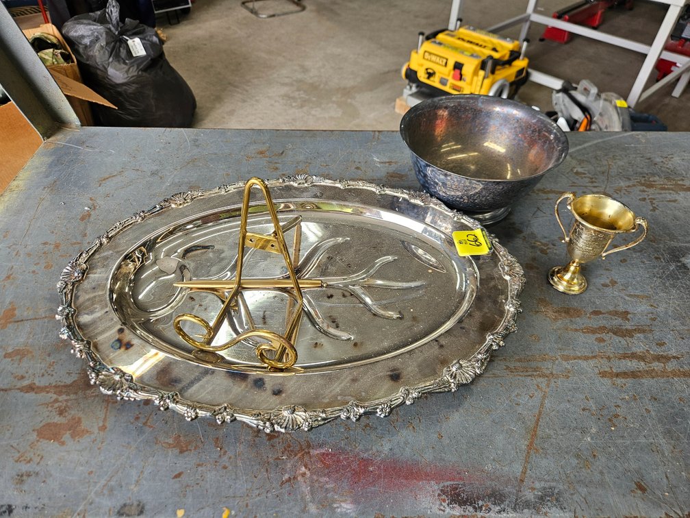 Dishes, platter, plate holder