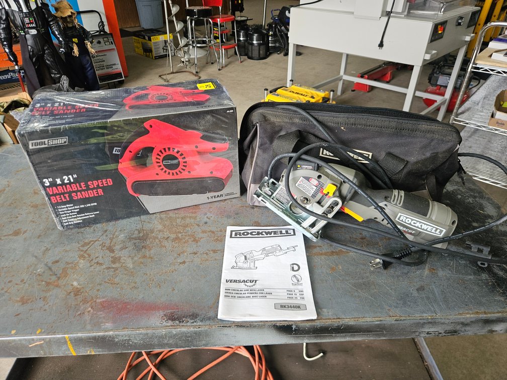 Rockwell versa cut, Toolshop belt sander
