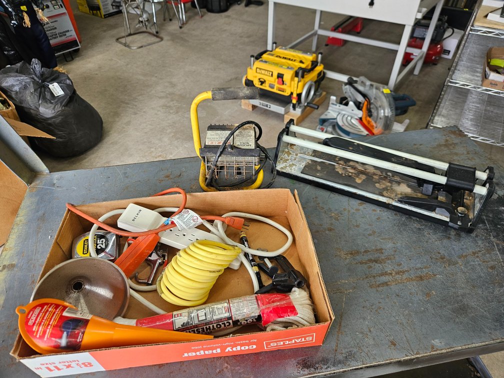 Surge protector, rope, misc.