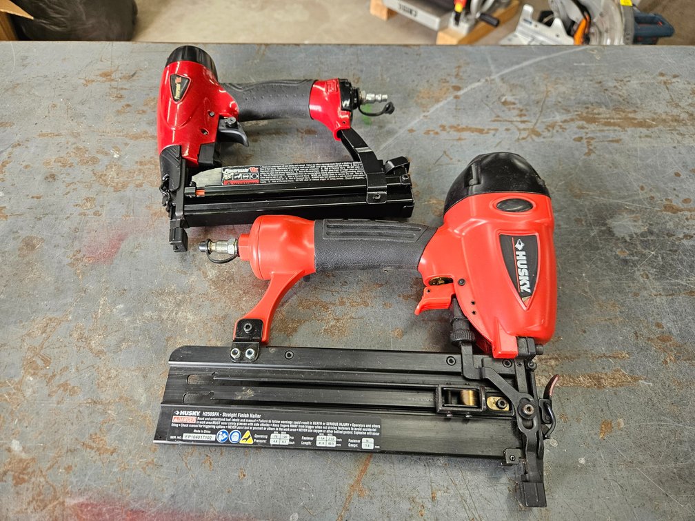 Powermate air brad nailer/stapler, Husky air finish nailer