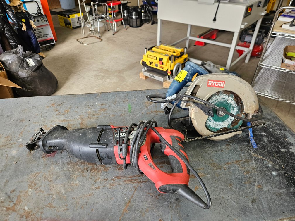 Ryobi electric circular saw, reciprocating saw