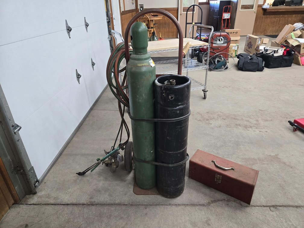 Complete torch set with cart and extras