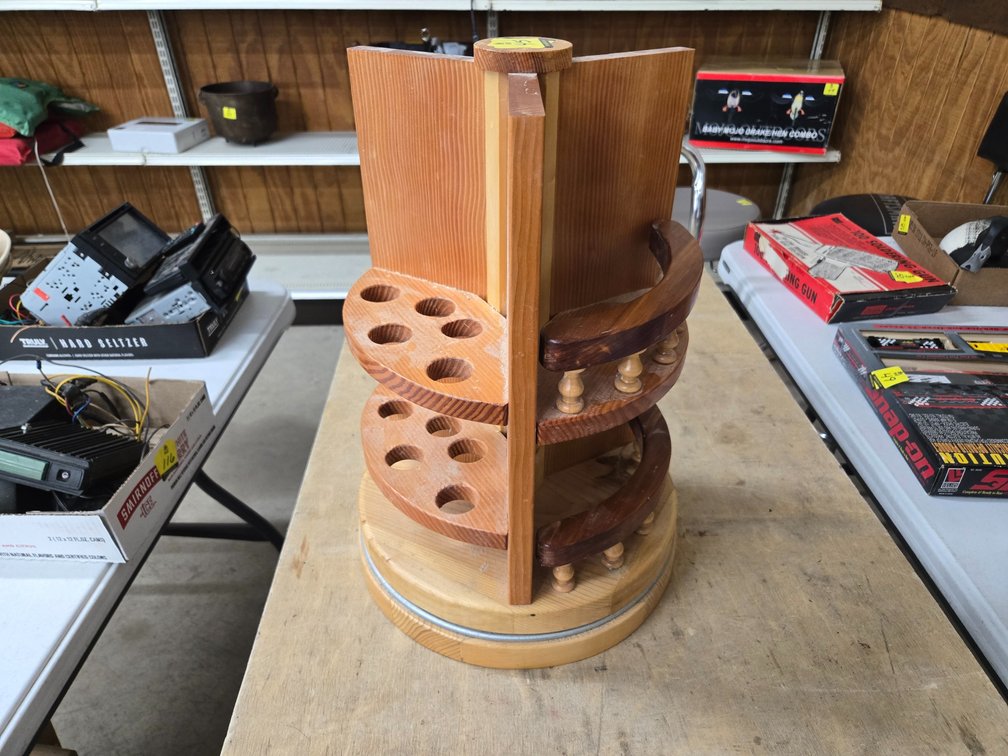 Wooden spice and paper towel rack