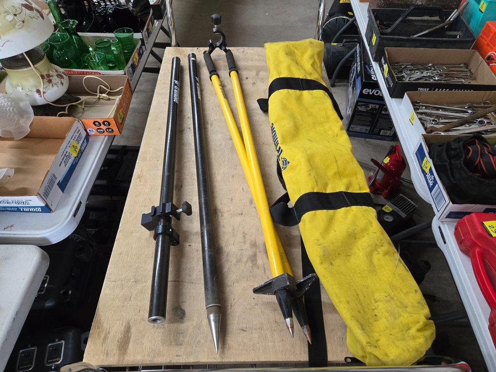 Trimble GPS 2M carbon fiber pole with bi-pod