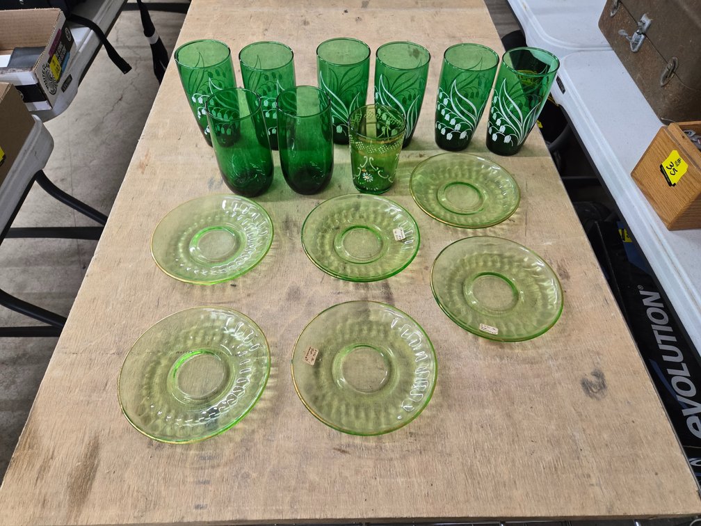 Green glassware
