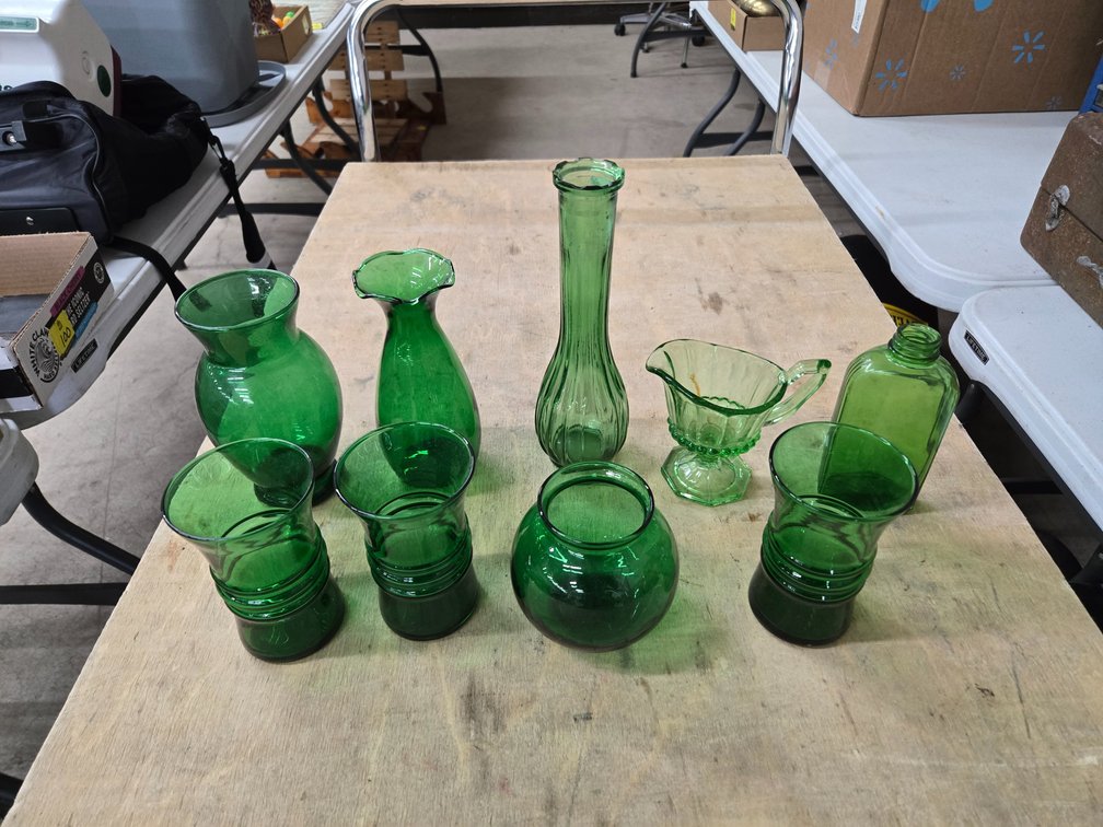 Green glassware