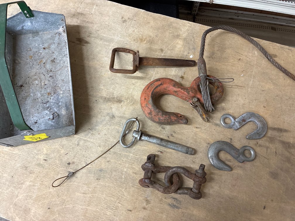 Misc. hooks and hitch pins 