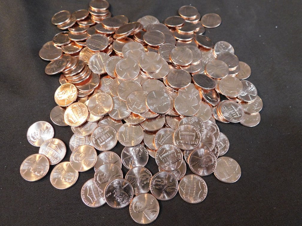 Two Hundred Fifty 2025 Uncirculated Pennies