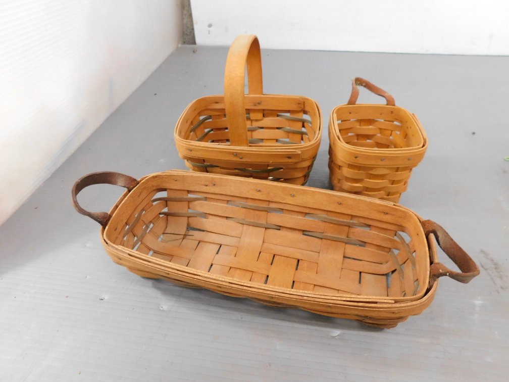 Three Assorted Size Longaberger Baskets