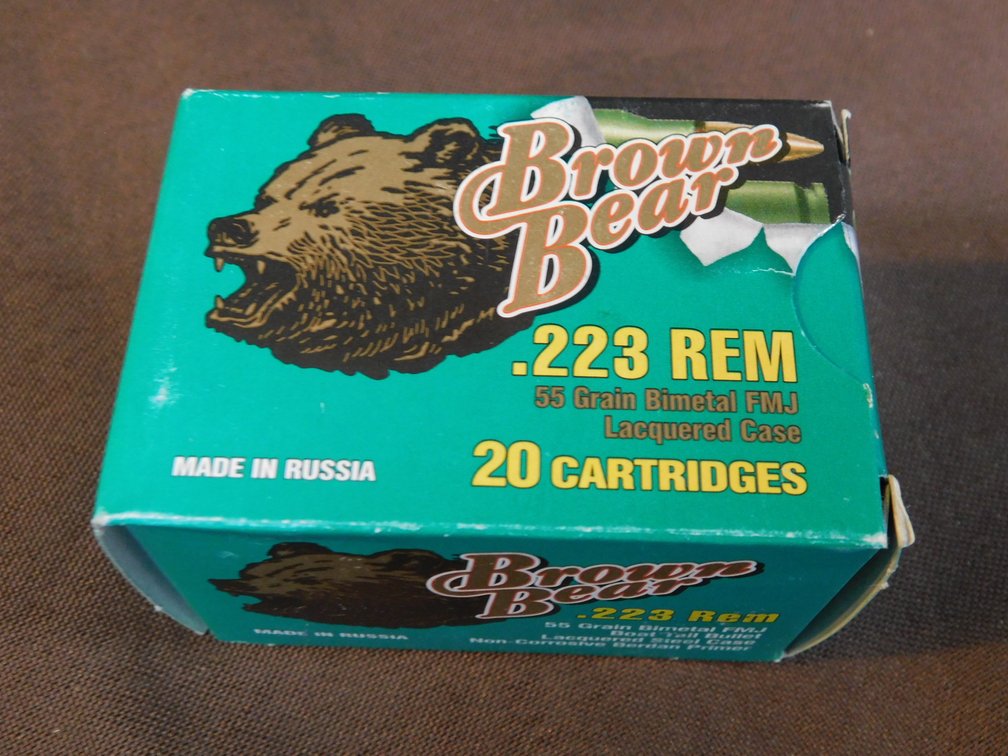 Brown Bear .223 55 Grain Bimetal FMJ Ammo