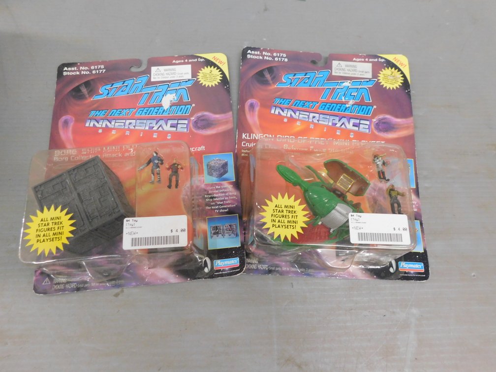Two 1994 Star Trek The Next Generation Innerspace Mini Playsets, New