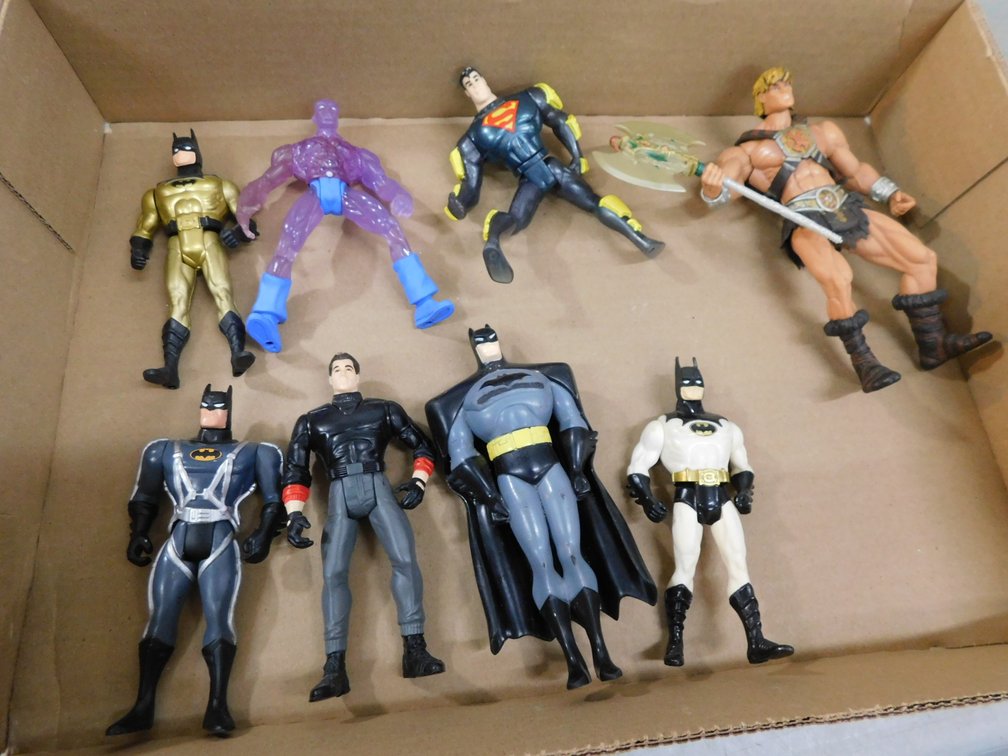 Batman, Superman Action figures etc.