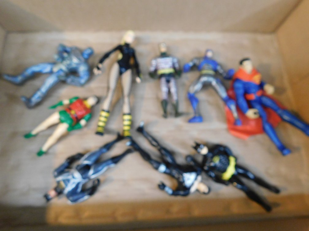 Superman, Batman Action Figures etc.