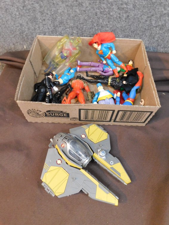 Superman, Batman Action Figures etc.