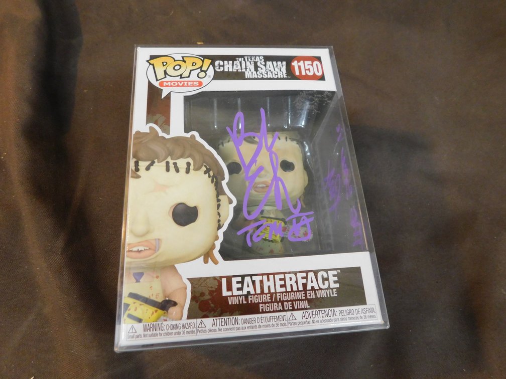 Autographed Funko Pop The Texas Chain Saw Massacre No. 1150 Leatherface Vinyl Figure