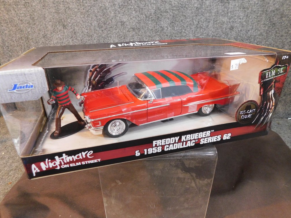 2024 Freddy Krueger & 1958 Cadillac Series 62 "A Nightmare on Elm Street" Die Cast Figure, New in Package