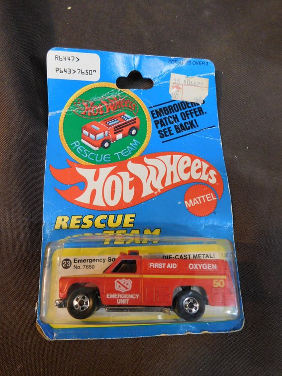 1977 Mattel Hot Wheels Die Cast Rescue Team NO. 7650, New in Package
