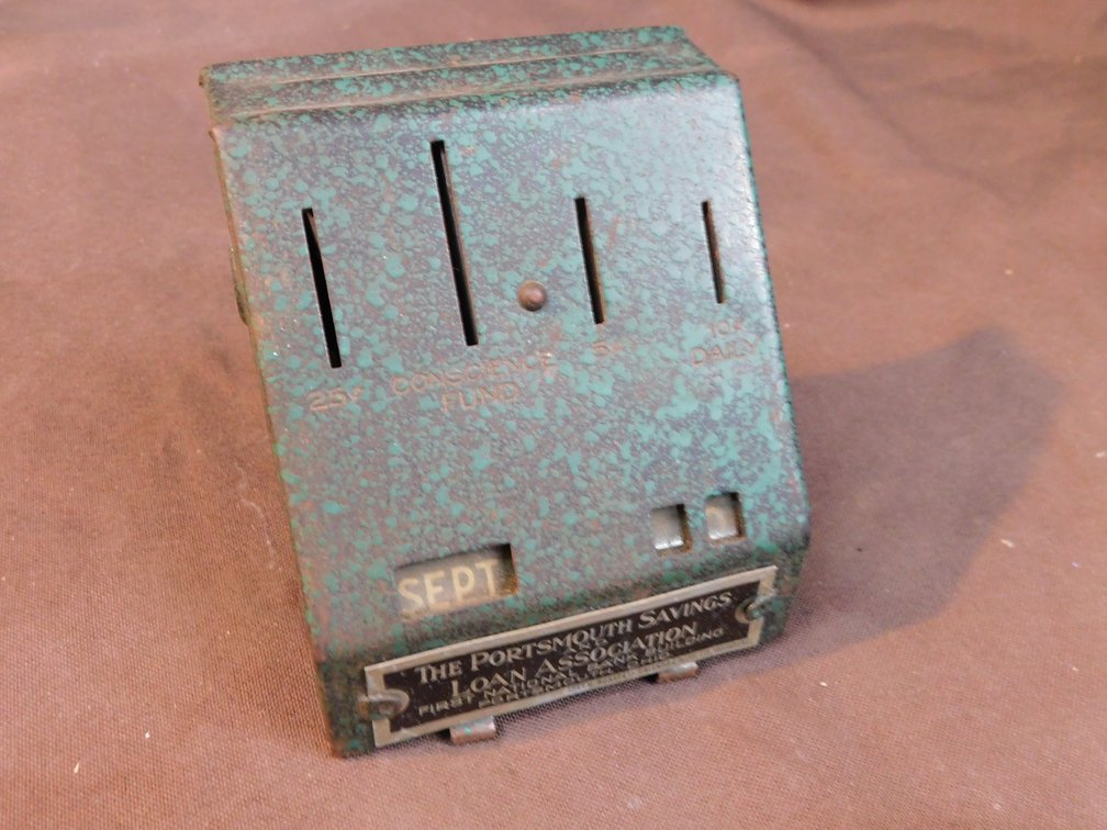 Vintage Collectible The Portsmouth Savings and Loan Associations Coin Bank