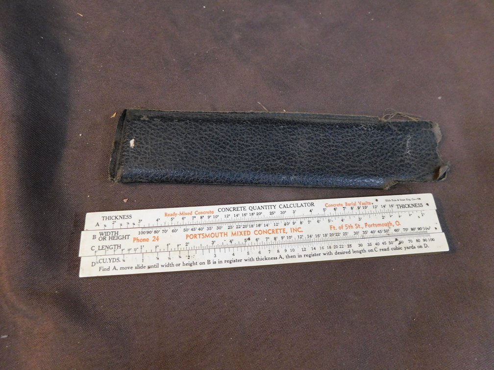 Vintage Collectible Portsmouth Mixed Concrete, Inc. Portsmouth Ohio, Concrete Quantity Calculator