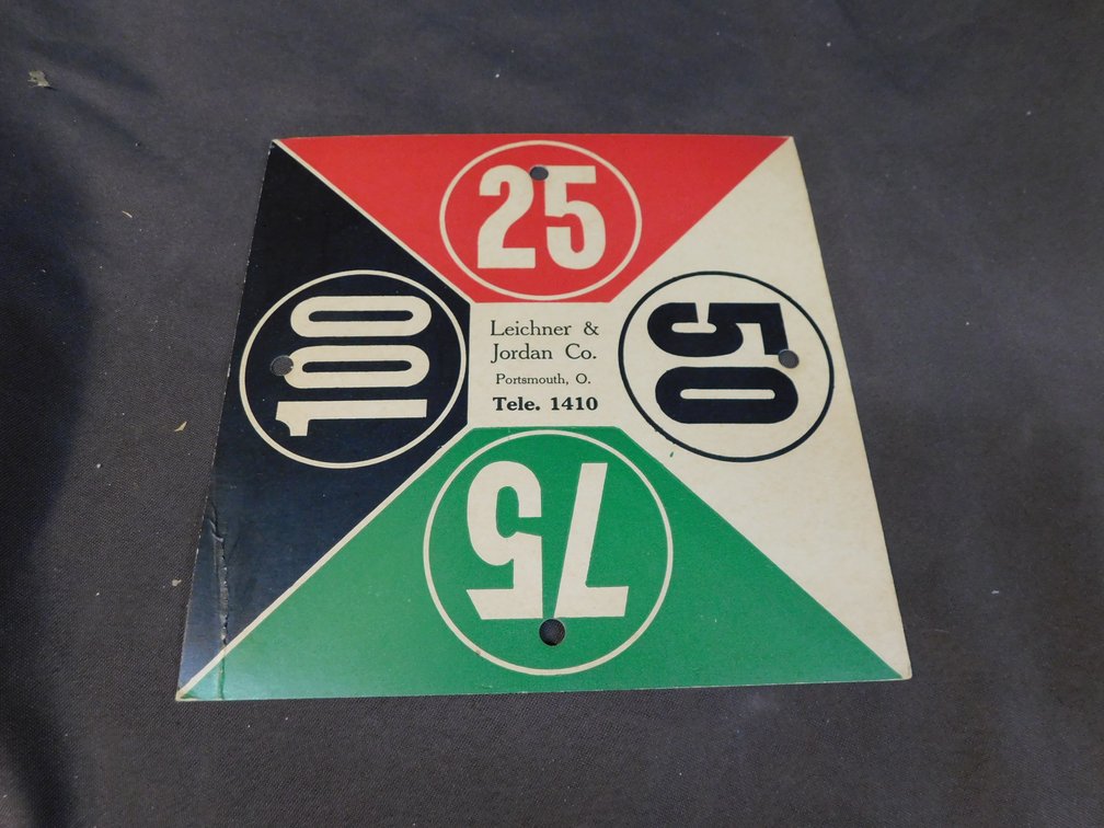 Vintage Collectible Leichner & Jordan Co. Portsmouth Ohio Tele. 1410, 7 3/4" x 7 3/4"