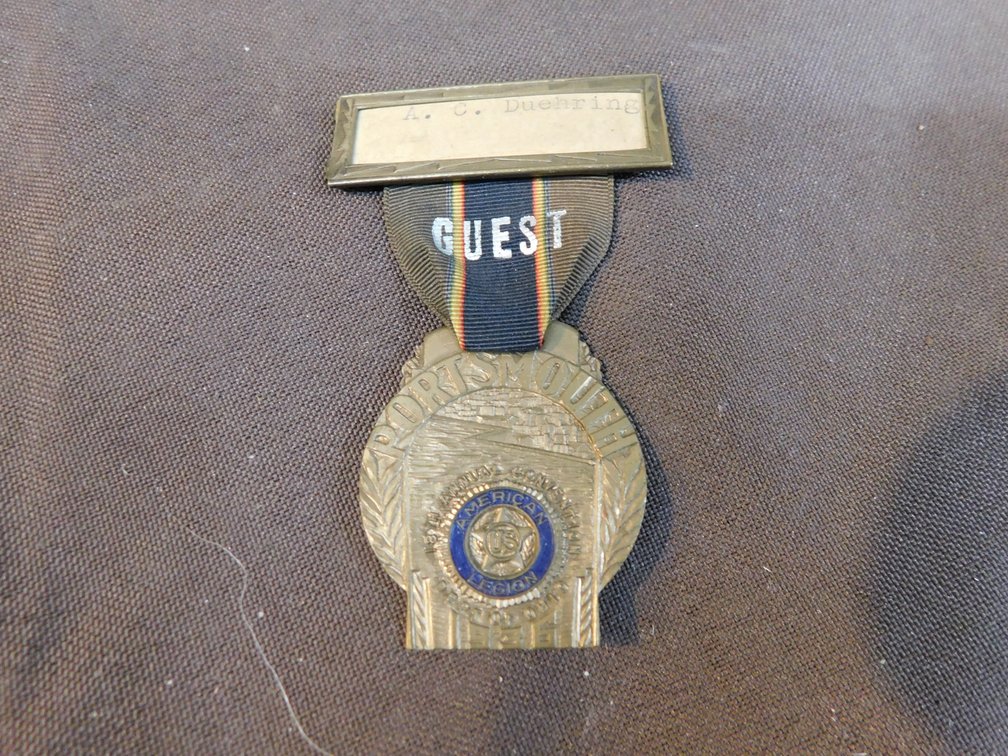 Vintage 1936 Portsmouth American Legion Guest Badge