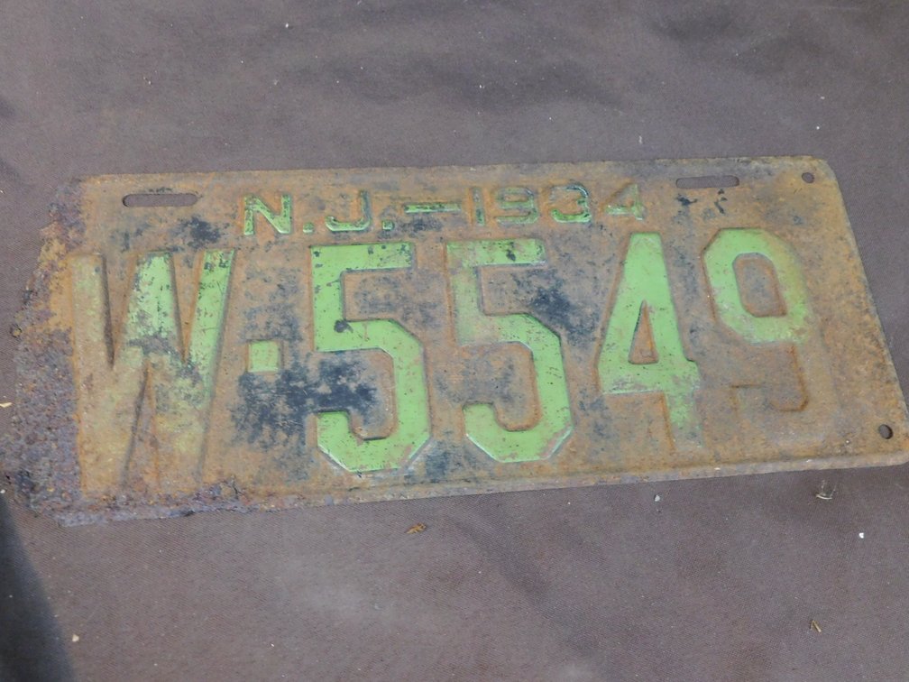 Vintage 1934 N.J. License Plate
