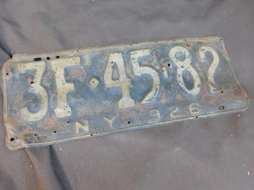 Vintage 1926 N.Y. License Plate