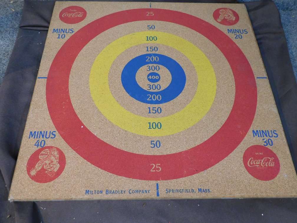 Milton Bradley Company Coca-Cola Cork Dart Board