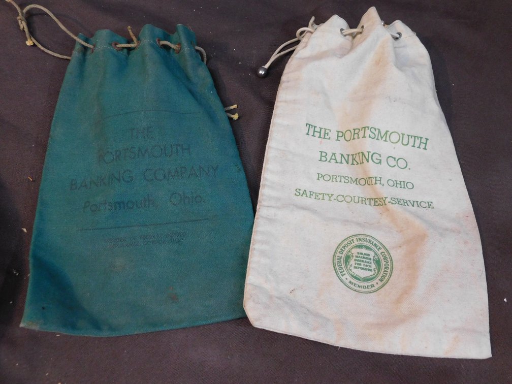 Collectible The Portsmouth Banking Co. Bank Bags
