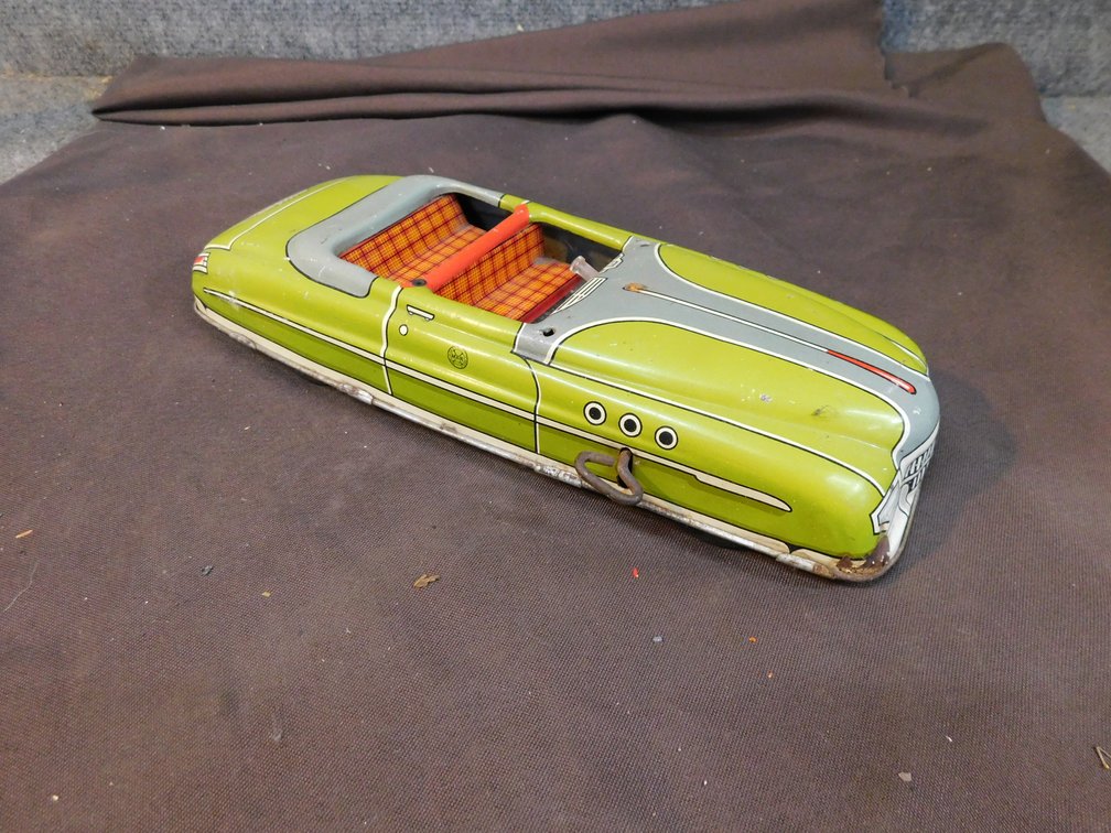 Vintage Marx Tin Litho Windup Mechanical Roadster Convertible