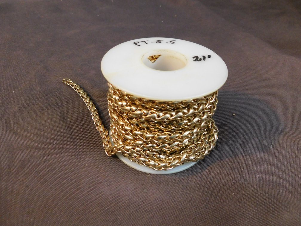 Roll of Gold Plated Chain, Length Unknown