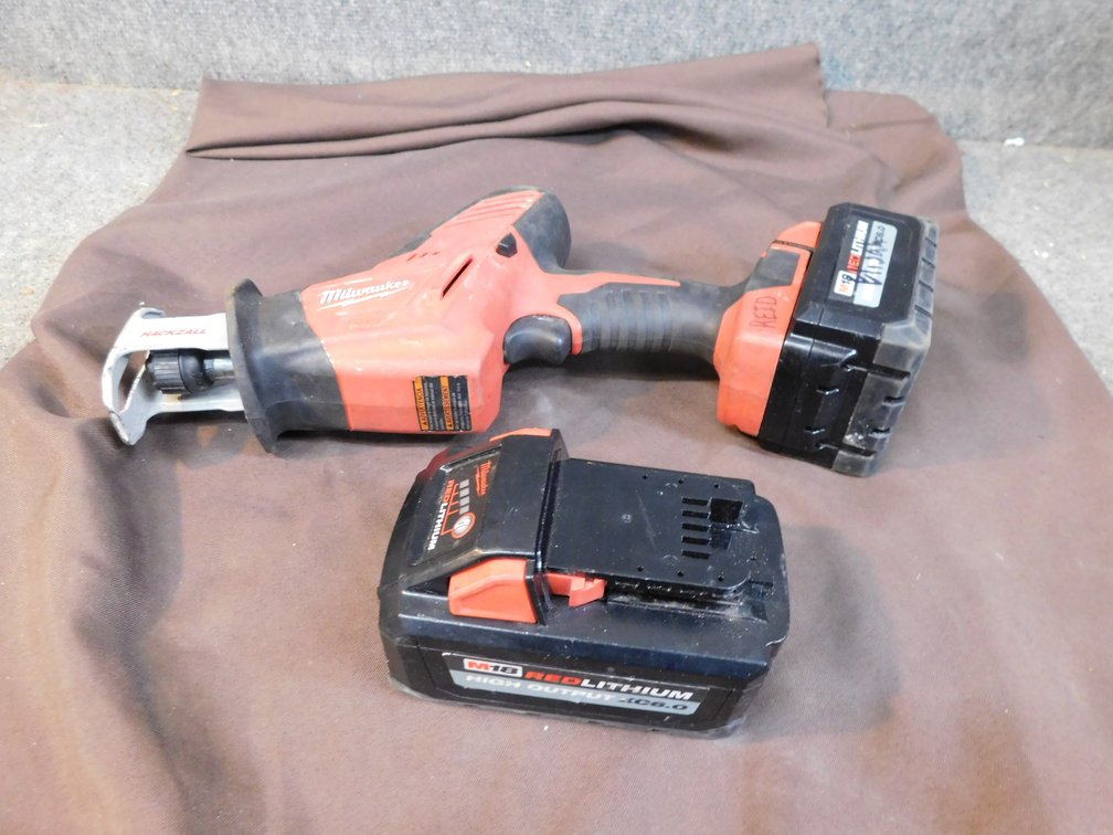 Milwaukee 18V Hackzall with Two Batteries, works