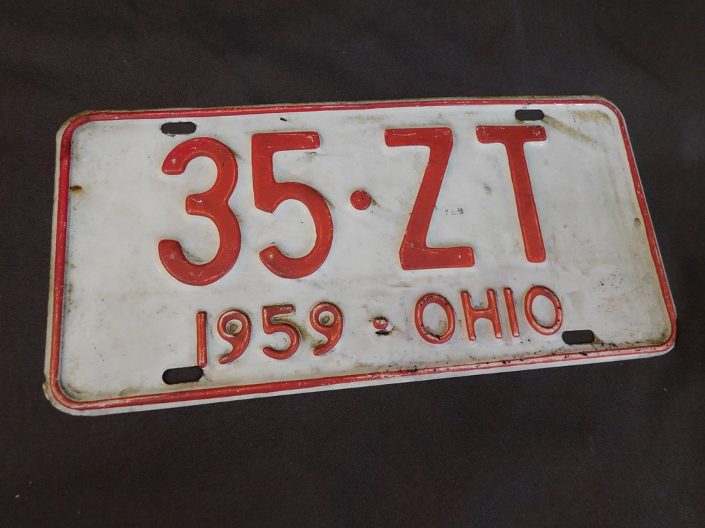 1959 Ohio License Plate
