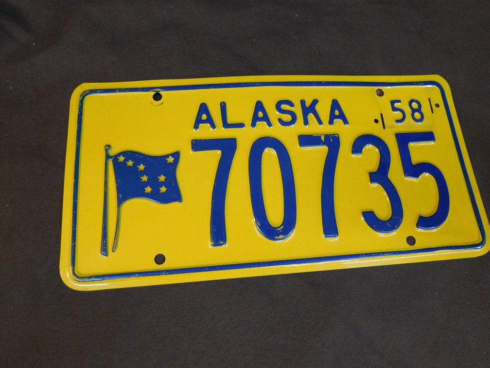 1958 Alaska License Plate