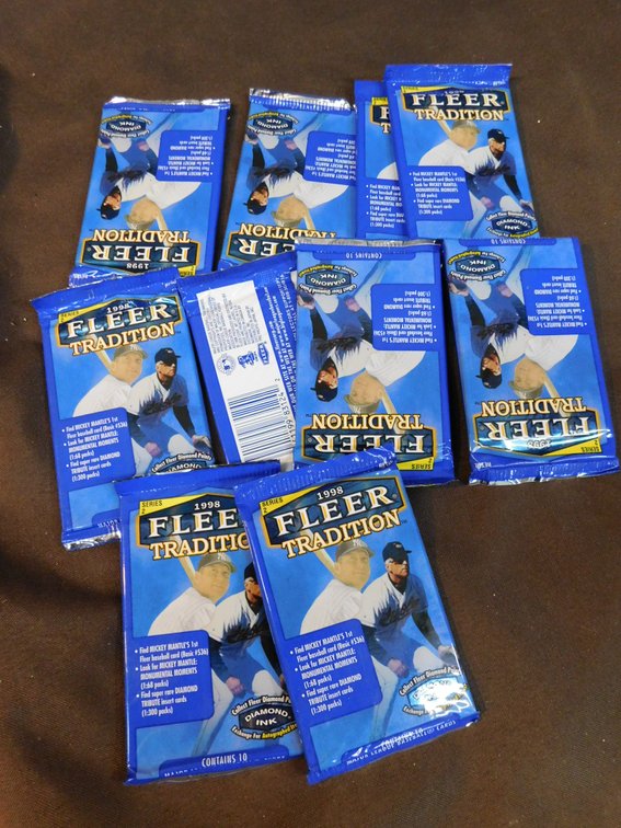 Ten Packs of 1998 Fleer Tradition Trading Cards Series 2, New in Packs