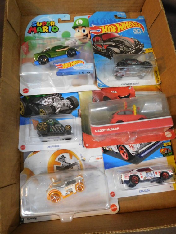 Six Die Cast Hot Wheels Cars, New in Package