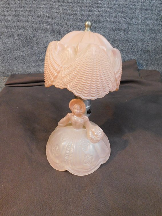 Vintage Pink Southern Belle Lamp, Needs Rewired