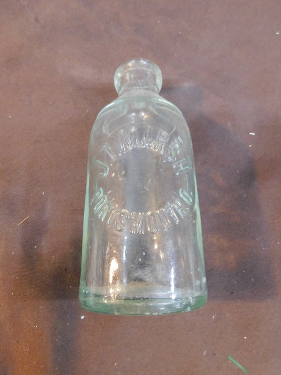 Vintage Collectible J. I. Marsh, Portsmouth Ohio, Blob Top Bottle