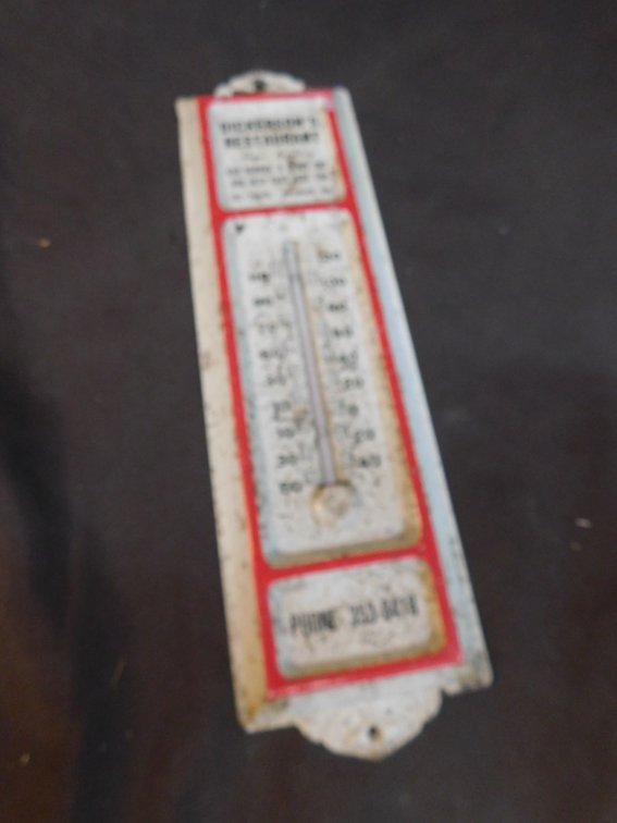 Collectible Dickerson's Restaurant, Portsmouth Ohio Thermometer