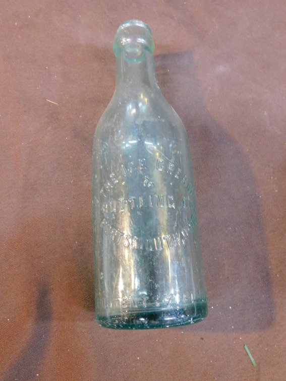 Collectible The Ice Cream & Bottling Co. Portsmouth Ohio Soda Bottle 7FL oz, Does have Chip On Top