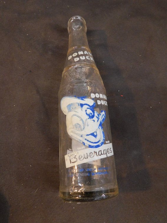 Vintage Donald Duck Beverage Bottle 10 Fl Oz  Bottle