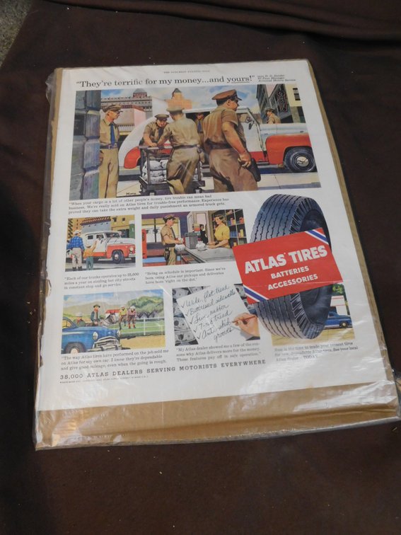 Vintage 1953 Atlas Tires Advertising Piece