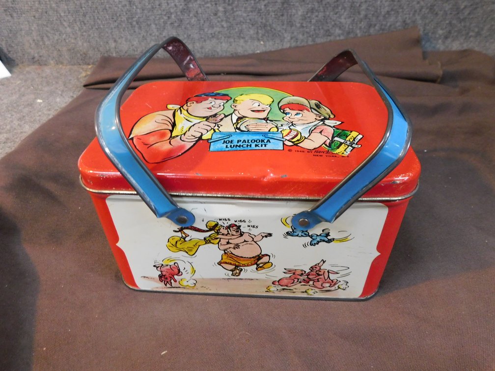 Joe Palooka Lunch Kit Tin Lunch Box with Double Handles