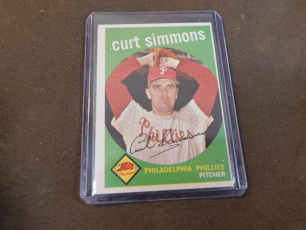 1959 Curt Simmons Card #382  by Topps