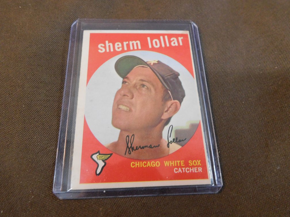 1959 Sherm Lollar Card #385 by Topps