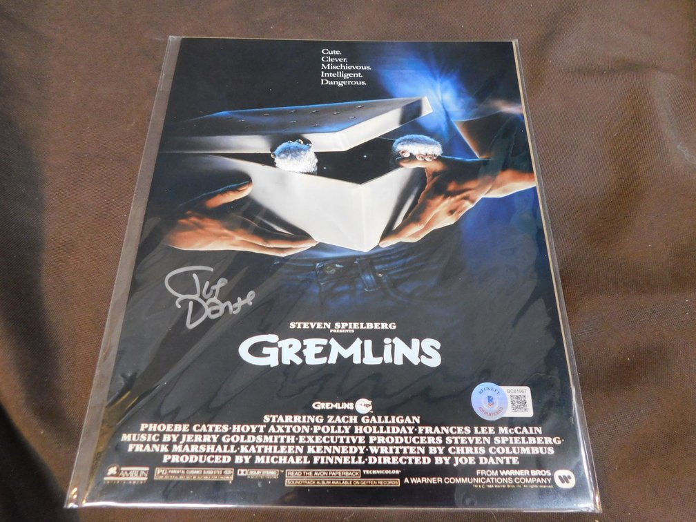 Gremlins Mini Poster Signed by Joe Dante, Please Preview, Becket #BC81967