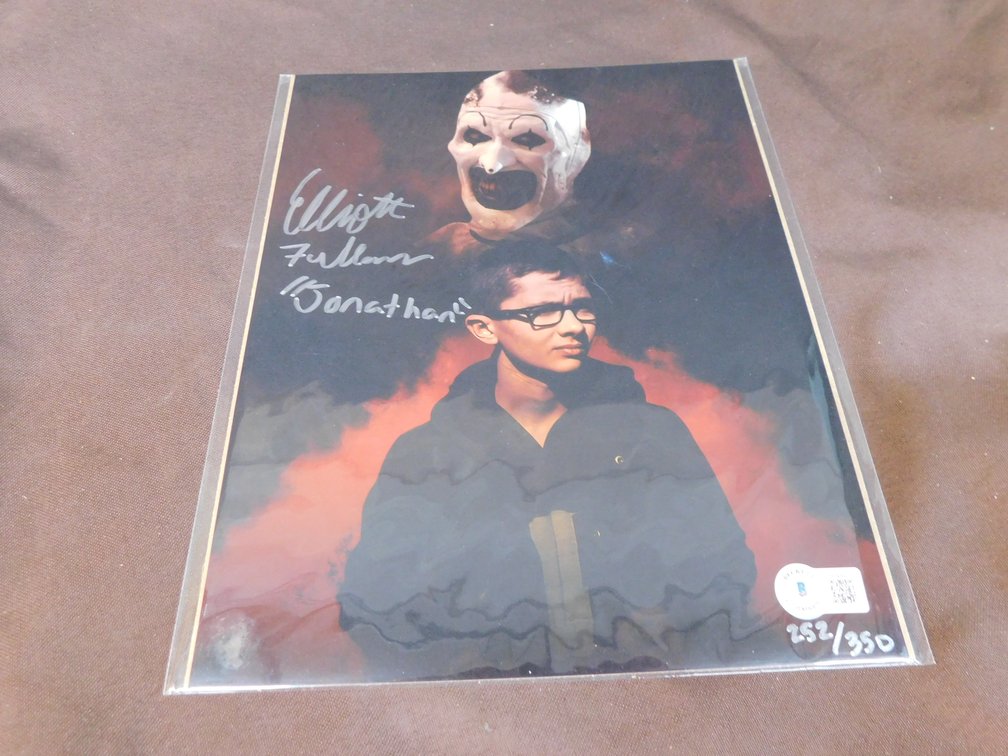Terrifier II Mini Poster Signed by Elliot Fullam, Please Preview, Beckett #BH40005